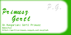 primusz gertl business card